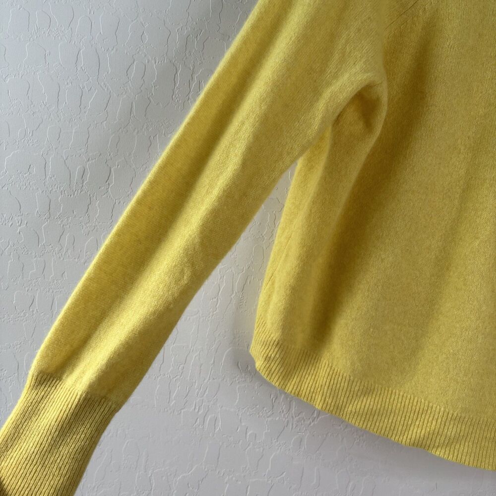 White Warren Yellow Cashmere Sweater - Picture 2 of 5